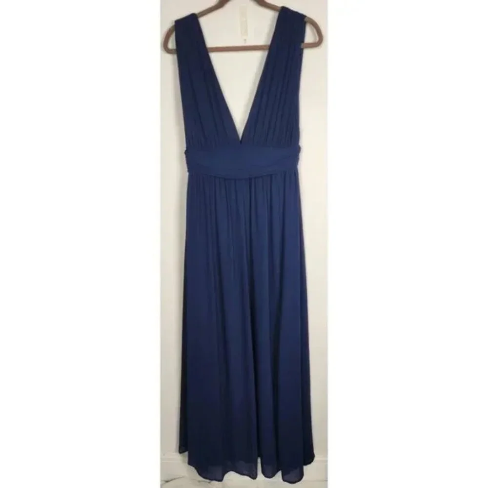 Lulu's Heavenly Hues Navy Blue Maxi Dress - size large - Picture 3 of 8